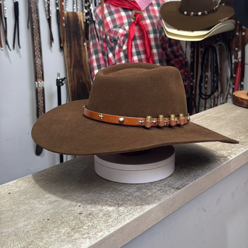 Chapéu 3 Cravos Casca de Bala Marrom